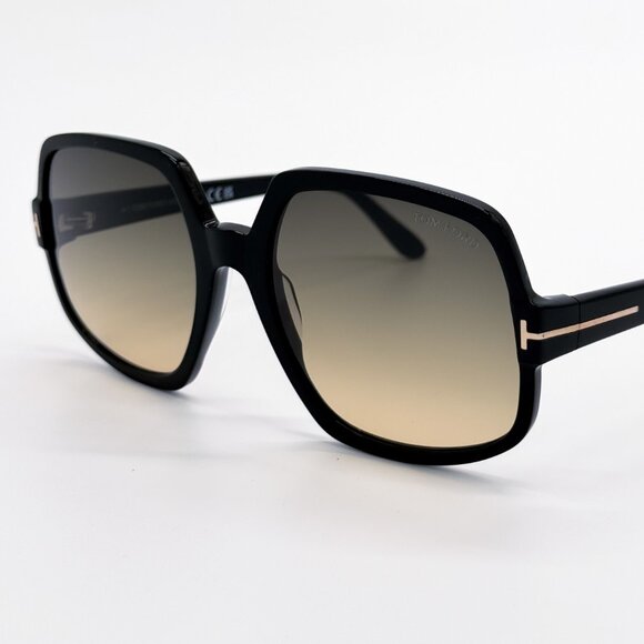 NEW TOM FORD DELPHINE-02 TF992 01B WOMEN SUNGLASSES  FT0992/S BLACK GREY BROWN main image 5